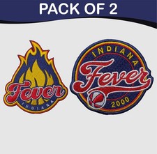 Pack Of 2 Indiana Fever WNBA Team Logo Iron On Patch-Sew Patch-Embroidered Patch