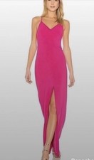 NWT LIKELY Deep Pink Brooklyn Front-Slit Gown...