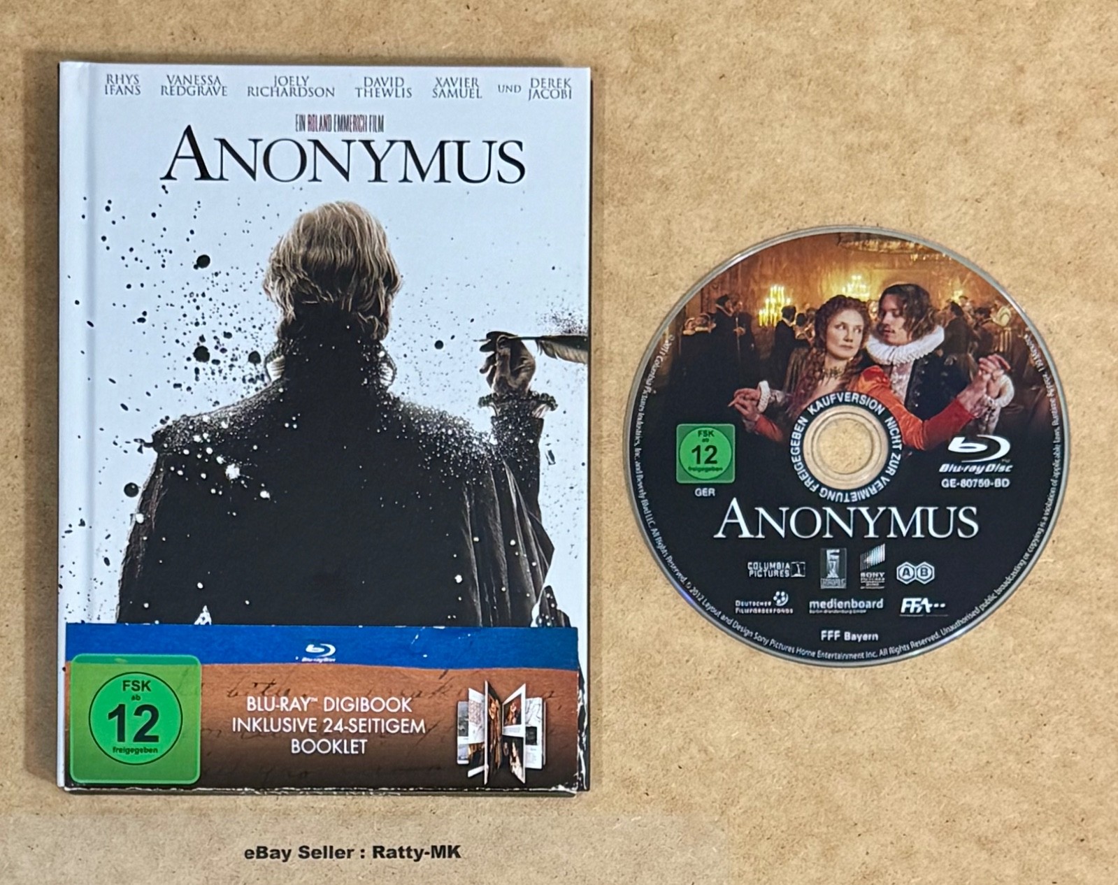 ANONYMUS / ANONYMOUS - GERMAN IMPORT BLU RAY DIGIBOOK - READ DESCRIPTION