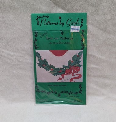 Patterns By Gayle Iron On Patterns 425 Holly Go Round