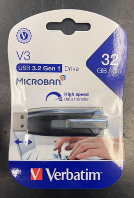 Verbatim Store 'n' Go V3 USB 3.0 Drive 32GB Black/Gray 49173