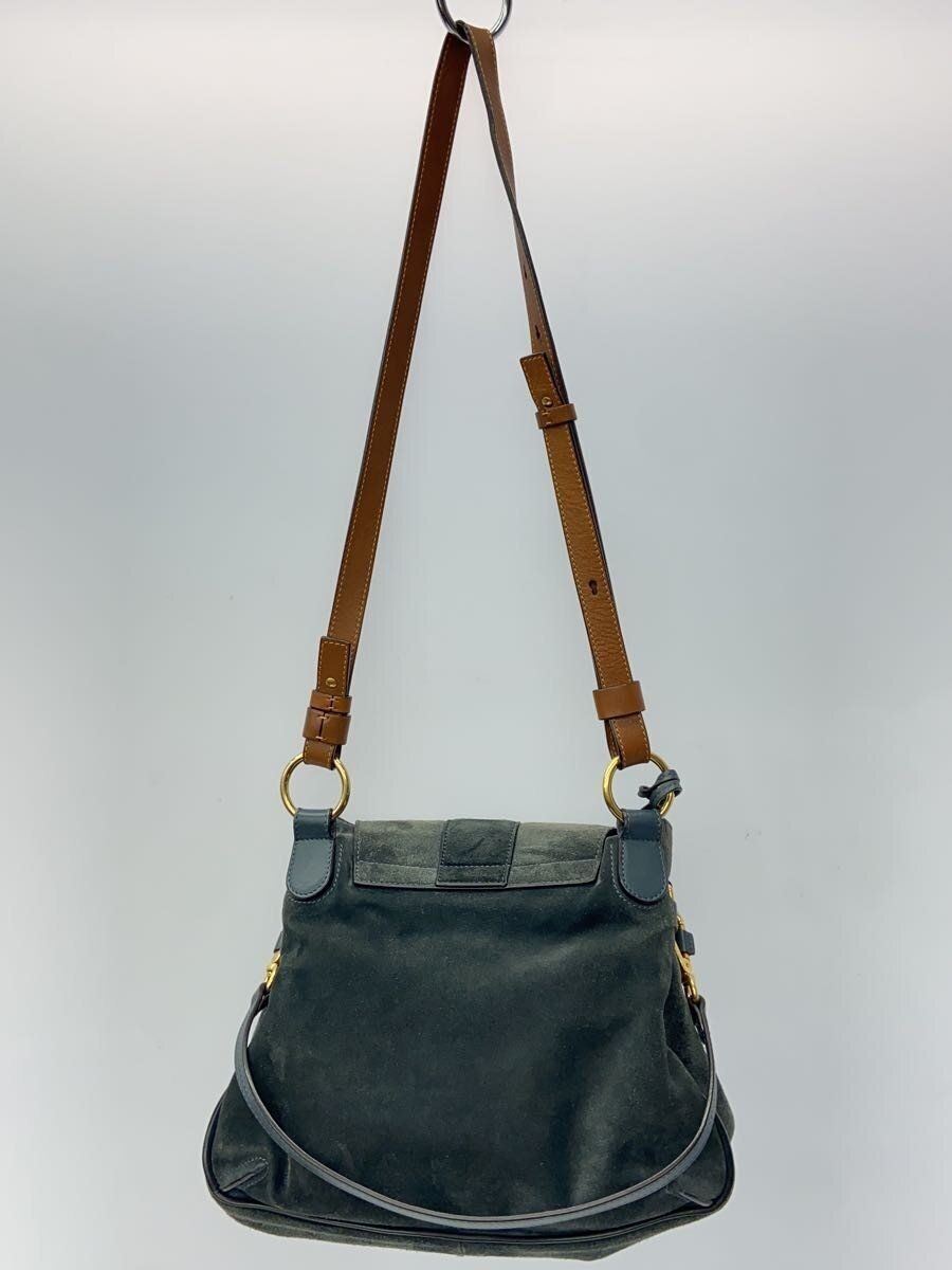 Chloe Shoulder Bag Lexa With Charm 2-way Suede Fading Used image 3