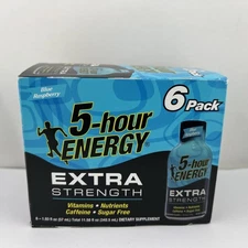 5 Hour Energy Shot Extra Strength Blue Raspberry 1.93 oz Sugar Free, 6 ct Shots