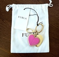 FURLA heart-shaped keychain