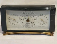 Vintage Mid Century AIRGUIDE Barometer Desk Top Weather Station Instrument Co ~