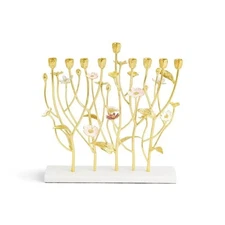MICHAEL ARAM WILDFLOWERS GOLD MENORAH 124421.NEW IN BOX.