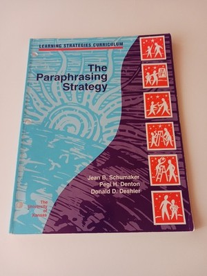 The paraphrasing strategy (Learning strategies curriculum) S78