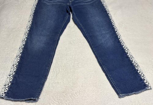 Wonder Nation Blue Jean Jegging With Flower Lace Sz XL(14/16)plus - Picture 2 of 6
