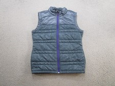 Under Armour ColdGear Youth Size L Puffer Vest Blue Full Zip Loose Fit Insulated
