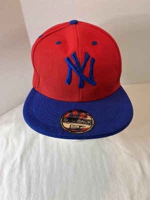 New York Yankees Hat Cap Snap Back Red Blue MLB Baseball