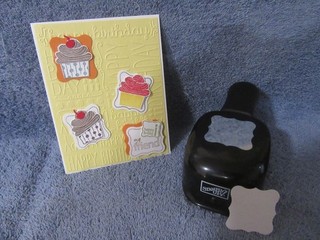 stampin up CURLY LABEL PUNCH card