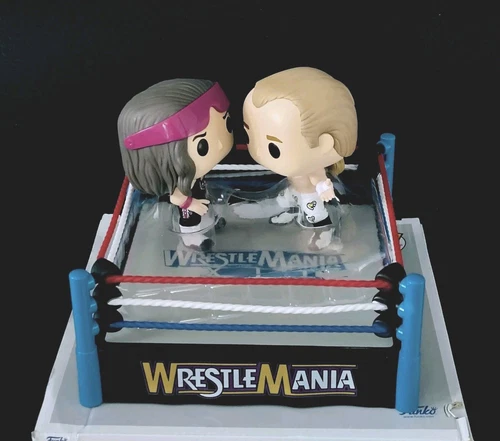 Bret Hart vs Shawn Michaels WWE Funko Pop!Wrestle Mania 2 Pack Open Box