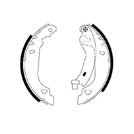 2X Bremsbackensatz Hinten FüR Fiat Punto 176 1.1 1.2 1.6 1.7 Ab 93 Textar Neu-image