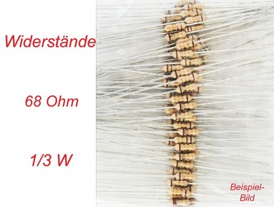 Resistors, 68Ω (68 Ohm), 1/3 Watt, 50 Count - NEW.