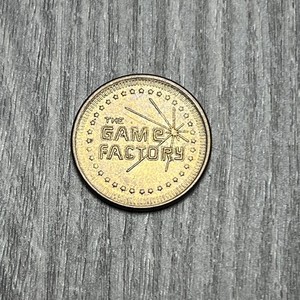 The Game Factory Arcade Token No Cash Value Brass Amusement Coin Collectible
