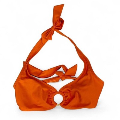 Juicy Couture Beach Royalty Orange Dream Halter Bikini Top Y2K