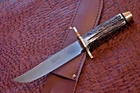 AWESOME SOLINGEN GERMANY FIXED BLADE BOWIE KNIFE INDIA STAG KNIFE NICE (32478)