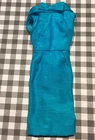 Vintage 1962 Mattel Barbie® Fashion PAK Aqua Blue Silk Sheath Dress ~ EXC
