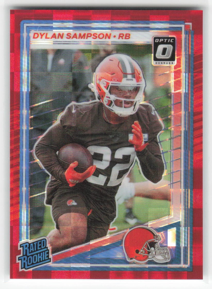2025 Donruss #389 Dylan Sampson Optic Rated Rookies Preview Red Pandora