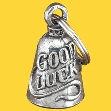 Guardian Bell GOOD LUCK Motorcycle Biker Harley Gremlin Ride Hanger Accessory