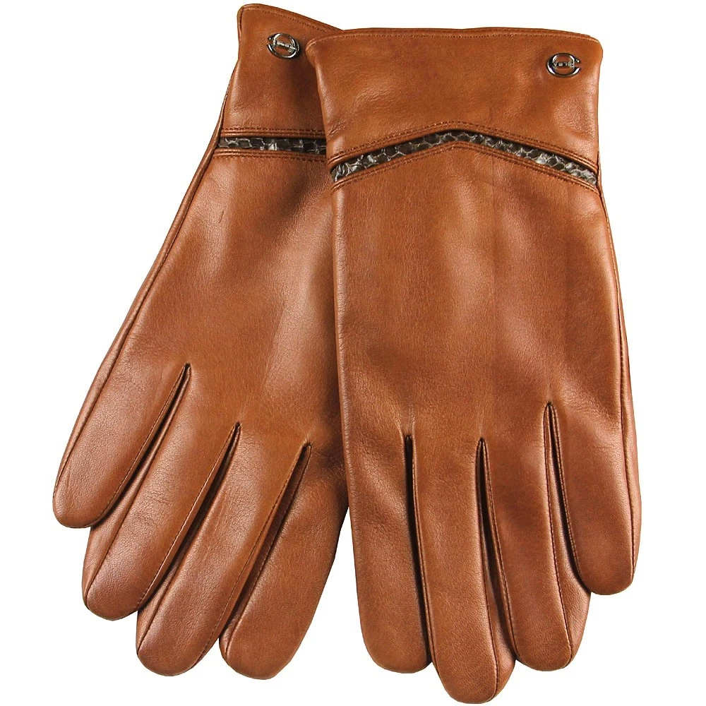 Mens Genuine Nappa Leather Warm Lined Gloves On Sale #EM010