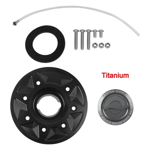 CNC Keyless Fuel Gas Tank Cap Cover For Kawasaki Ninja ZX6R/636 19-21 Ninja 250 - Picture 4 of 12