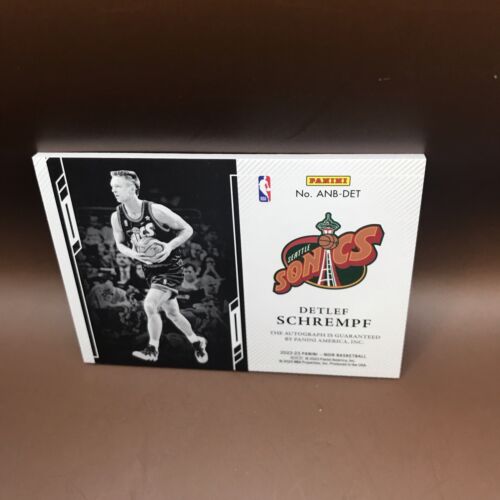2022-23 Noir Detlef Schrempf Auto Noir Auto Autograph #47/99 Supersonics - Picture 2 of 2