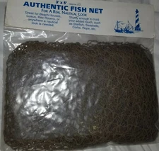 Fishing Net 3'x5' Authentic Vintage Fish Netting Nautical Decor Party Brand New