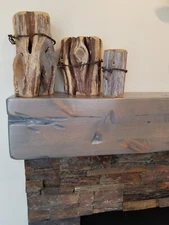 Fireplace Mantel Floating Beam 8 x 8 x 66 - Gray Stains