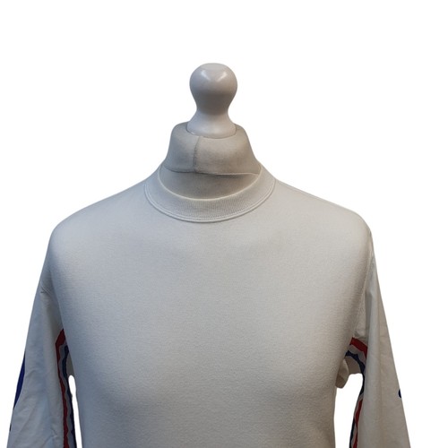 Vintage Champion Sweatshirt Solid White Pullover Men's Size L - Picture 2 of 5