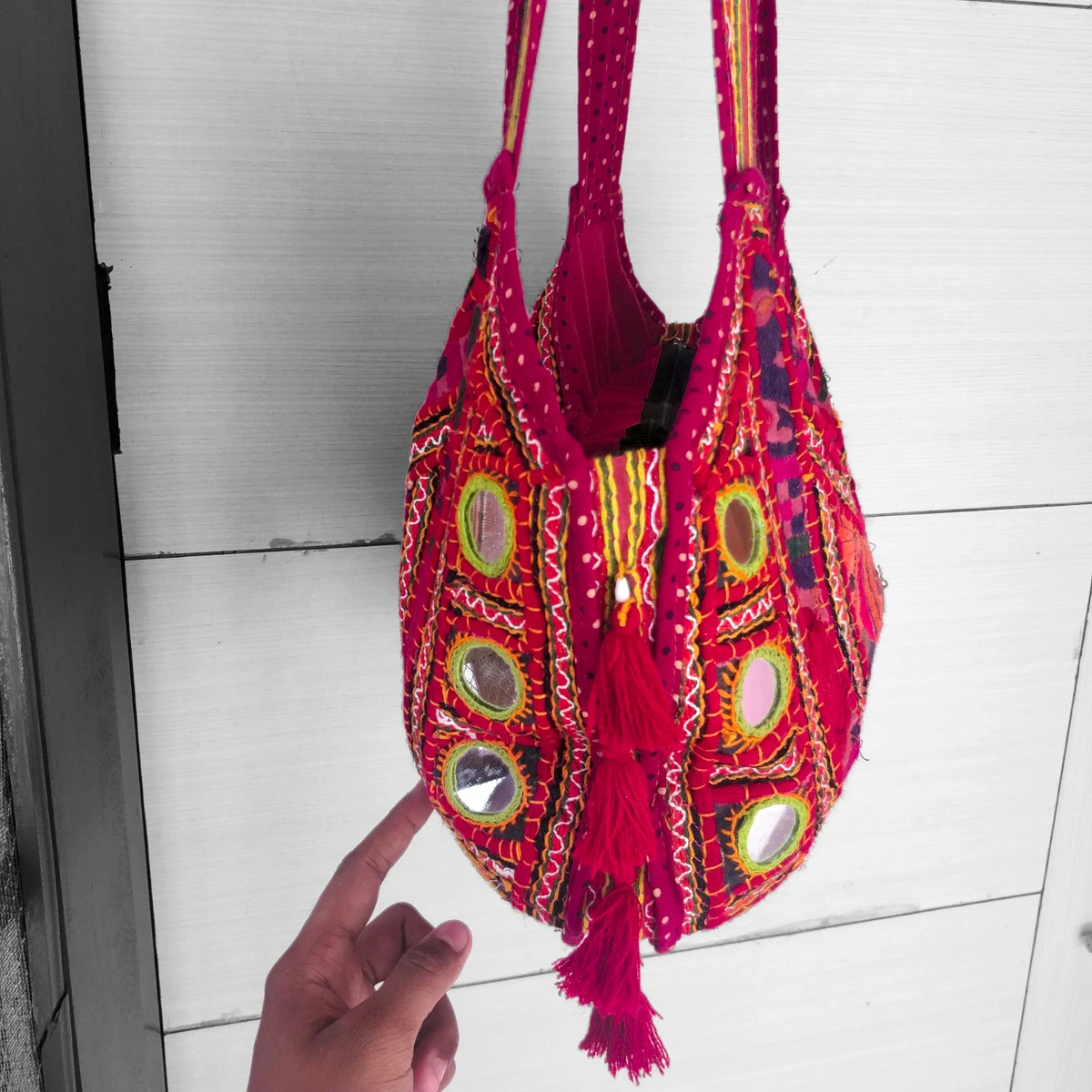 Handcrafted Banjara Patchwork Handbag – Assorted Pattern » DecorDill