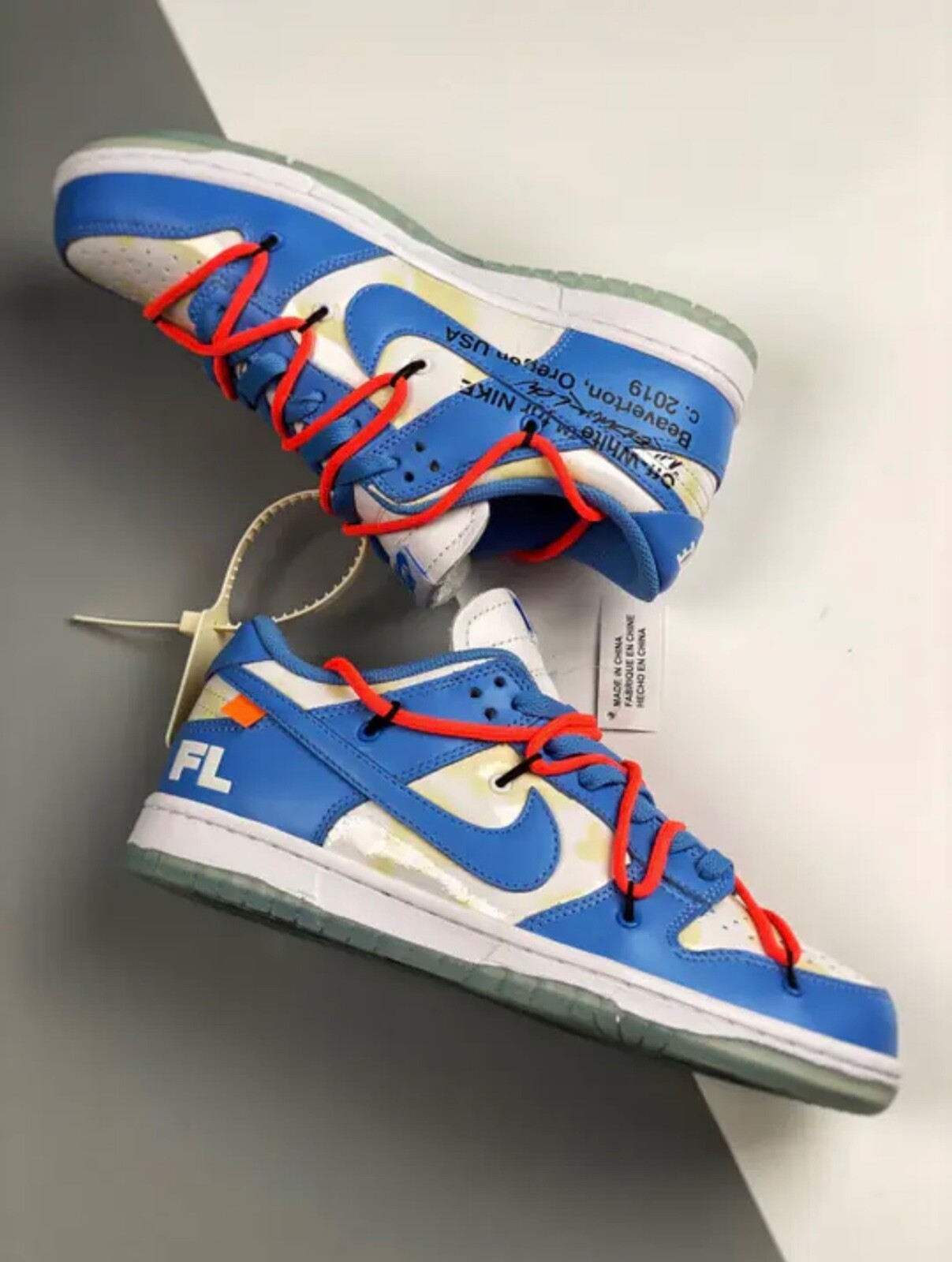 Futura x Off White x Nike SB Dunk Low 'UNC'