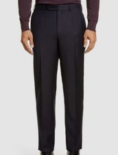  1380 Ermenegildo Zegna Men's Black Wool Silk Tuxedo Suit Trousers Pants 29W