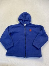 Vintage Grateful Dead Kids 6-8 Fleece Full Zip Blue Sweater Made In USA Burnhole