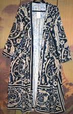 One Hundred Stars Incredible Jaipur Blue Velvet Duster Coat 50"ch Fully Lined Bn