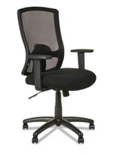 Alera ALEET4117B Etros Series 275 lbs. Cap High-Back Swivel/Tilt Chair, Black