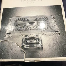 Royal Limited Crystal Rose Cake Plate 24% full lead crystal 