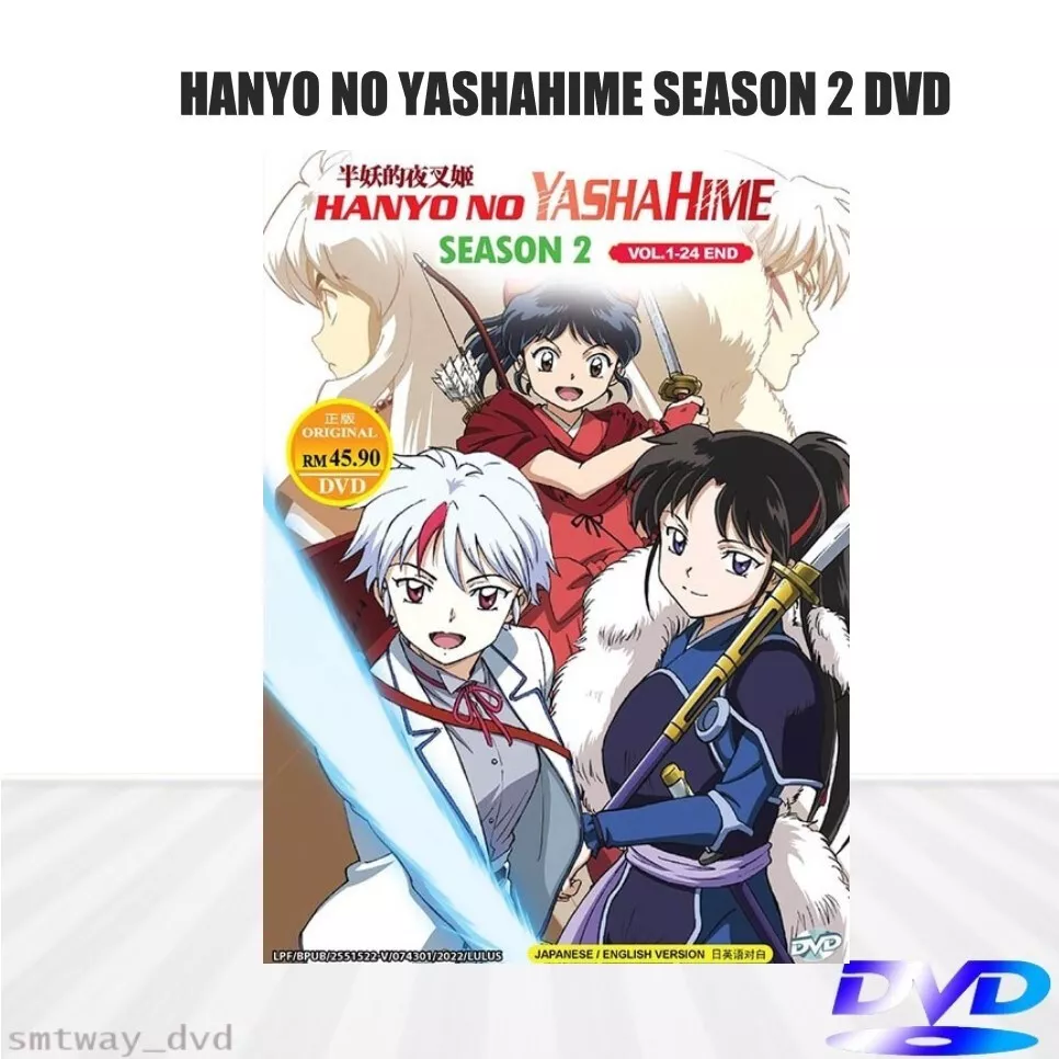 Anime DVD Hanyo No Yashahime Season 2 Vol.1-24 End Eng Dubbed