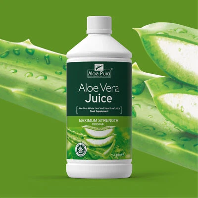 OPTIMA HEALTH Aloe Pura Aloe Vera Juice Maximum Max Strength Balanced Formulation 1 Litre X 3