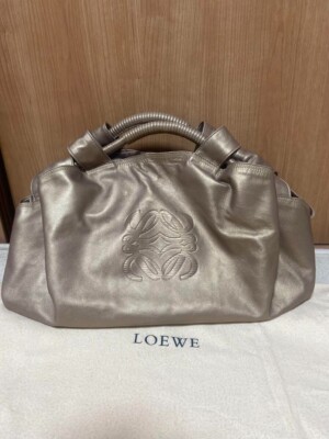 Loewe Nappa Aire Handbag Women's Gold Navy first come first served premium price