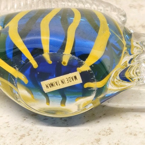 Vintage Art Glass Tropical Fish Paperweight Figurines Lot Of 2 - 第 9/12 張圖片