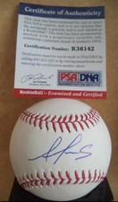 ALEX REYES ST. LOUIS CARDINALS ROOKIE GRAPH SIGNED M.L. BASEBALL PSA/DNA R36142