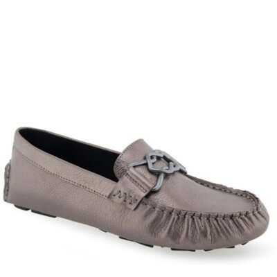 NEW $120 Aerosoles Women's Gaby Casual Loafer Color:Graphite Leather 9