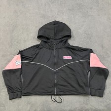 Puma x Barbie Black Polyester Cropped Zip-Up ...
