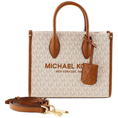 Michael Kors Mirella Small Crossbody Tote Bag (Vanilla) 35F2G7ZC5B