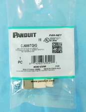 Panduit CJ688TGIG Mini-Com UTP RJ45 Cat 6 TG Jack Module - Gray