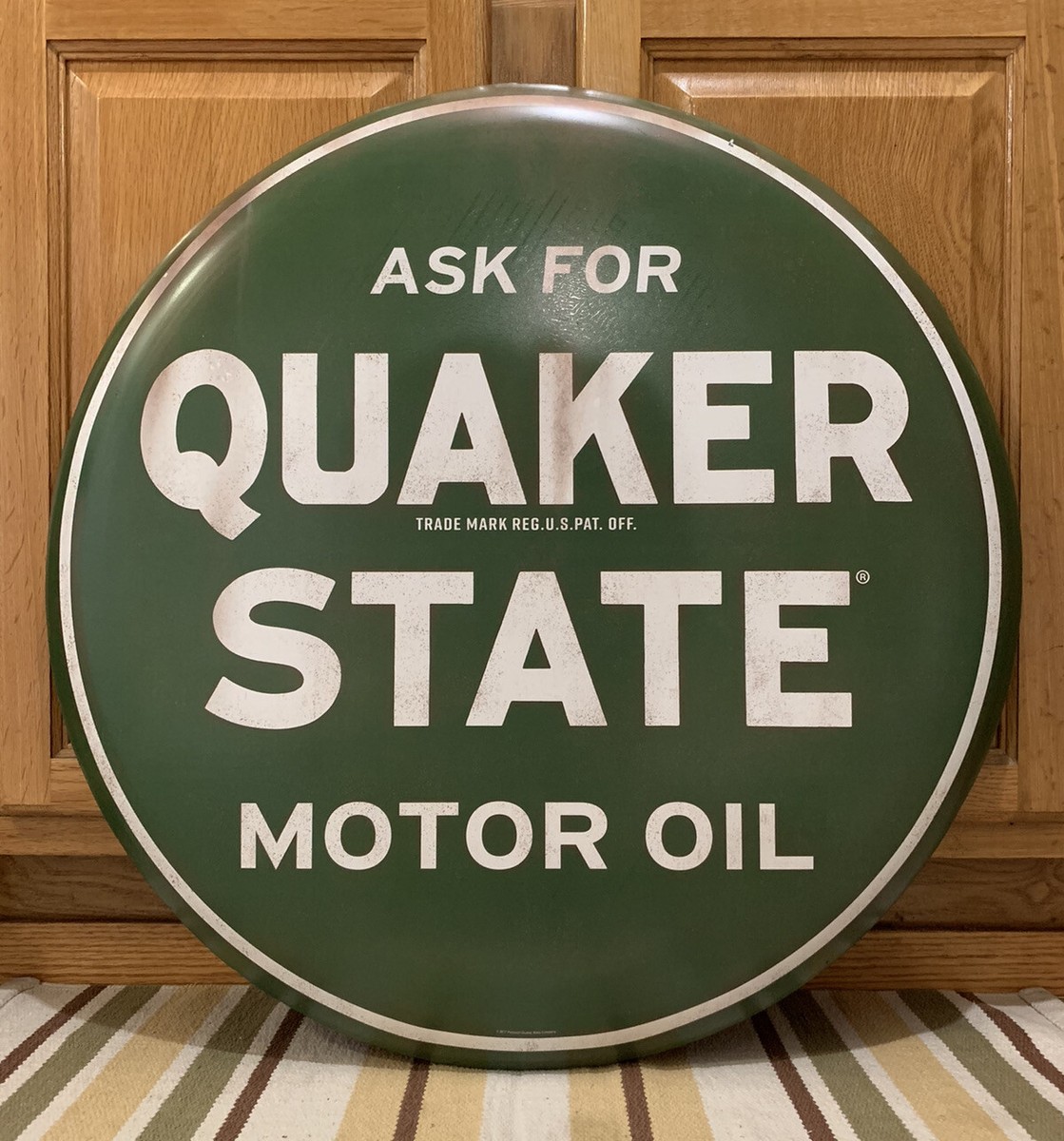 QUAKER STATE 80's看板 1980s Quaker State Curb Sign | Saratoga Automobile Museum