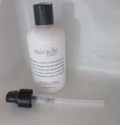 PHILOSOPHY MIRACLE WORKER 8 OZ LACTIC ACID FACIAL CLEANSER CLEANER & Mask PUMP