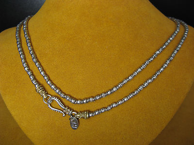 BARBARA BIXBY FASS PERLE HIGH END HALSKETTE KETTE SS18K 36'' GESCHENK Designer