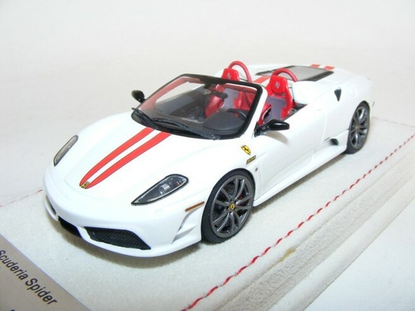 1:43 Tecnomodel Ferrari 430 Scuderia Spider 16M White - Red Stripe T-MI25AB